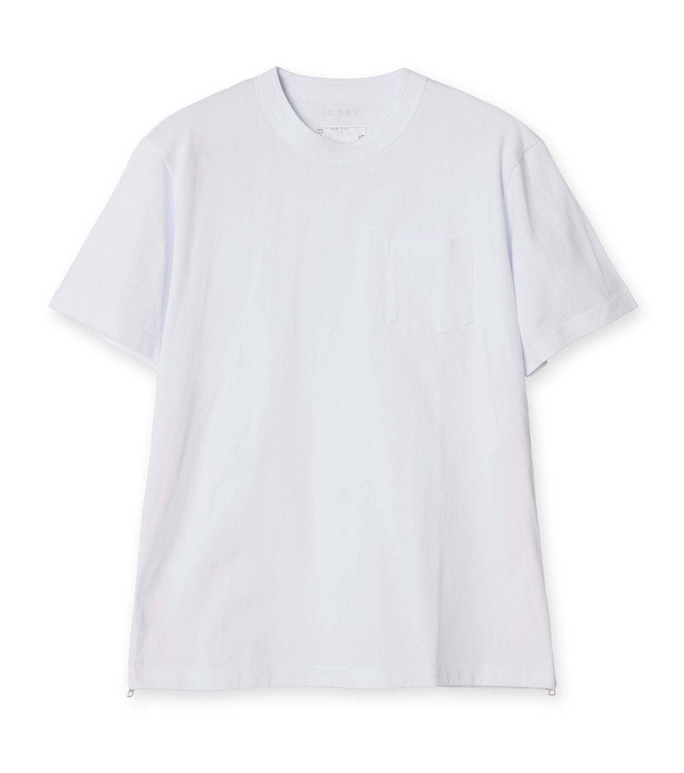 Side Zip Cotton T-Shirt