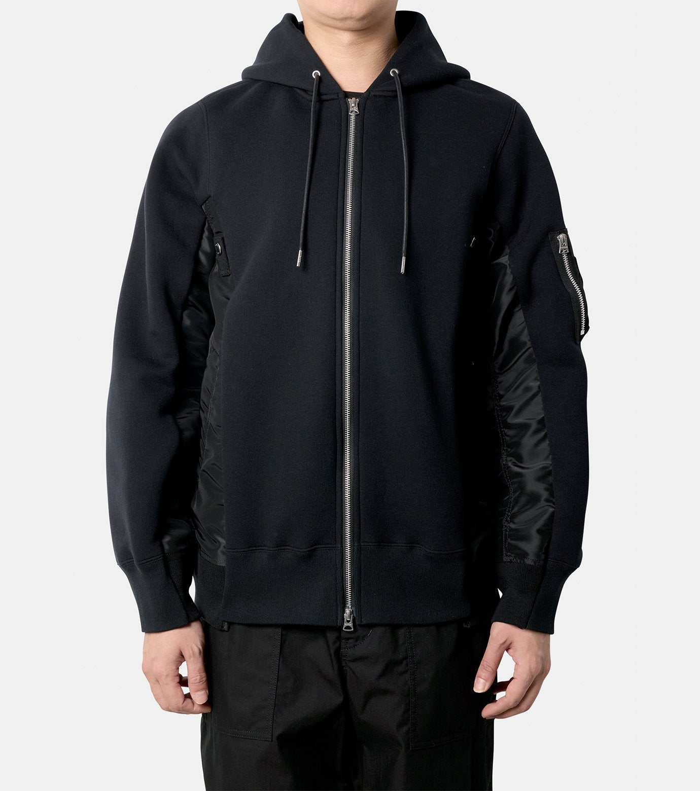 Sponge Sweat x Nylon Twill Hoodie