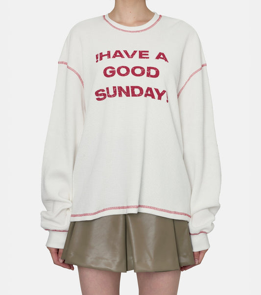 Good Sunday Waffle LS Tee