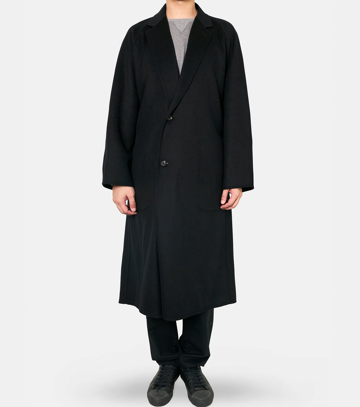 W/CA DOUBLE FACE NOTCH LAPEL COAT
