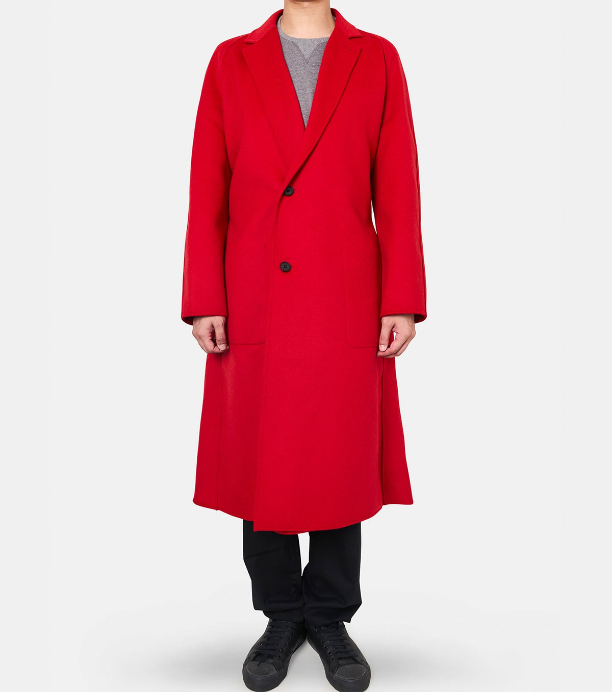 W/CA DOUBLE FACE NOTCH LAPEL COAT