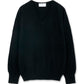PURE CASHMERE KNIT V NECK LS