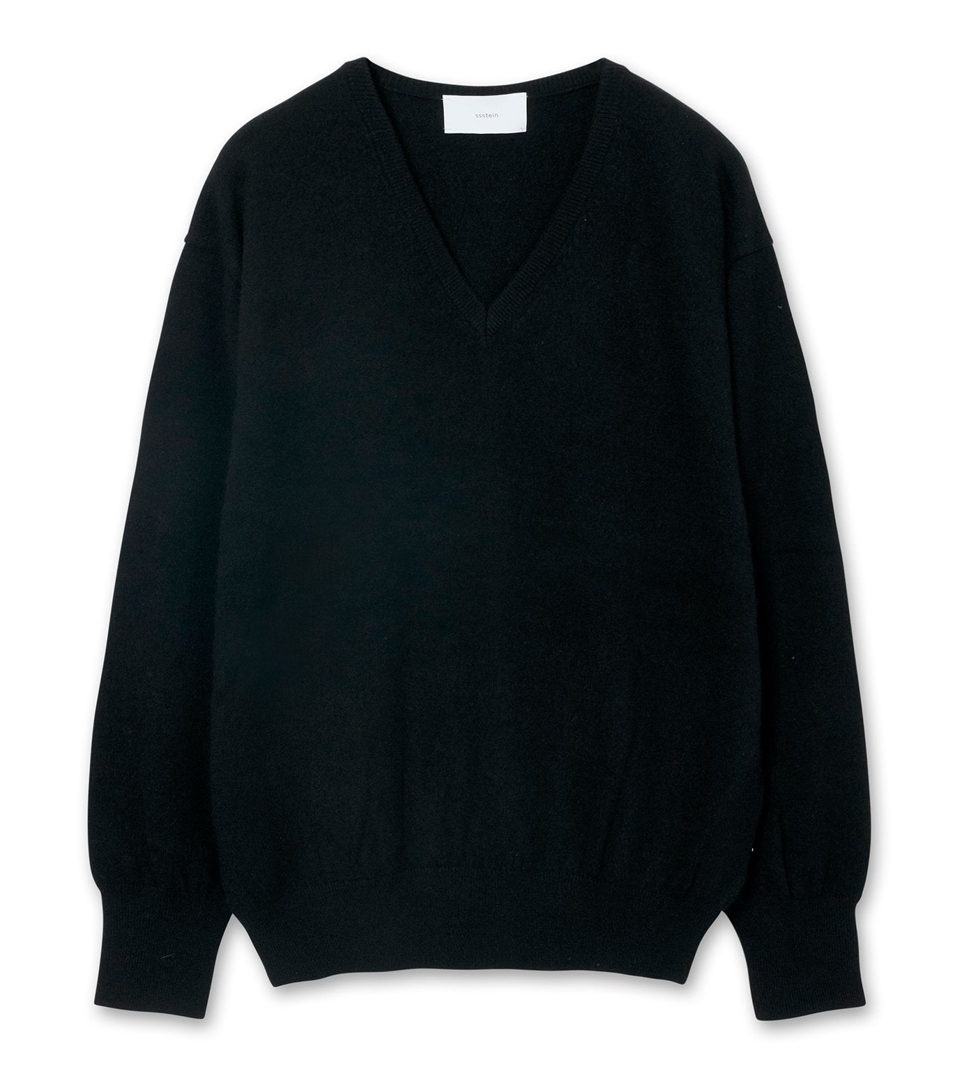 PURE CASHMERE KNIT V NECK LS