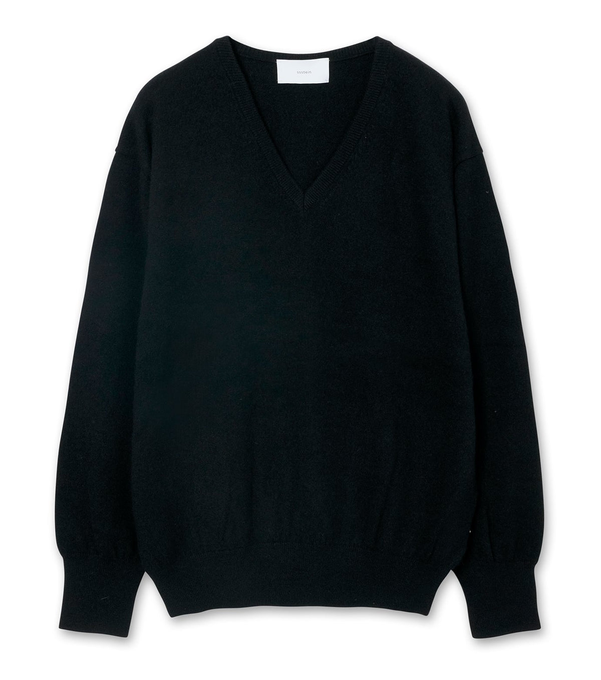 PURE CASHMERE KNIT V NECK LS