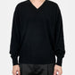 PURE CASHMERE KNIT V NECK LS
