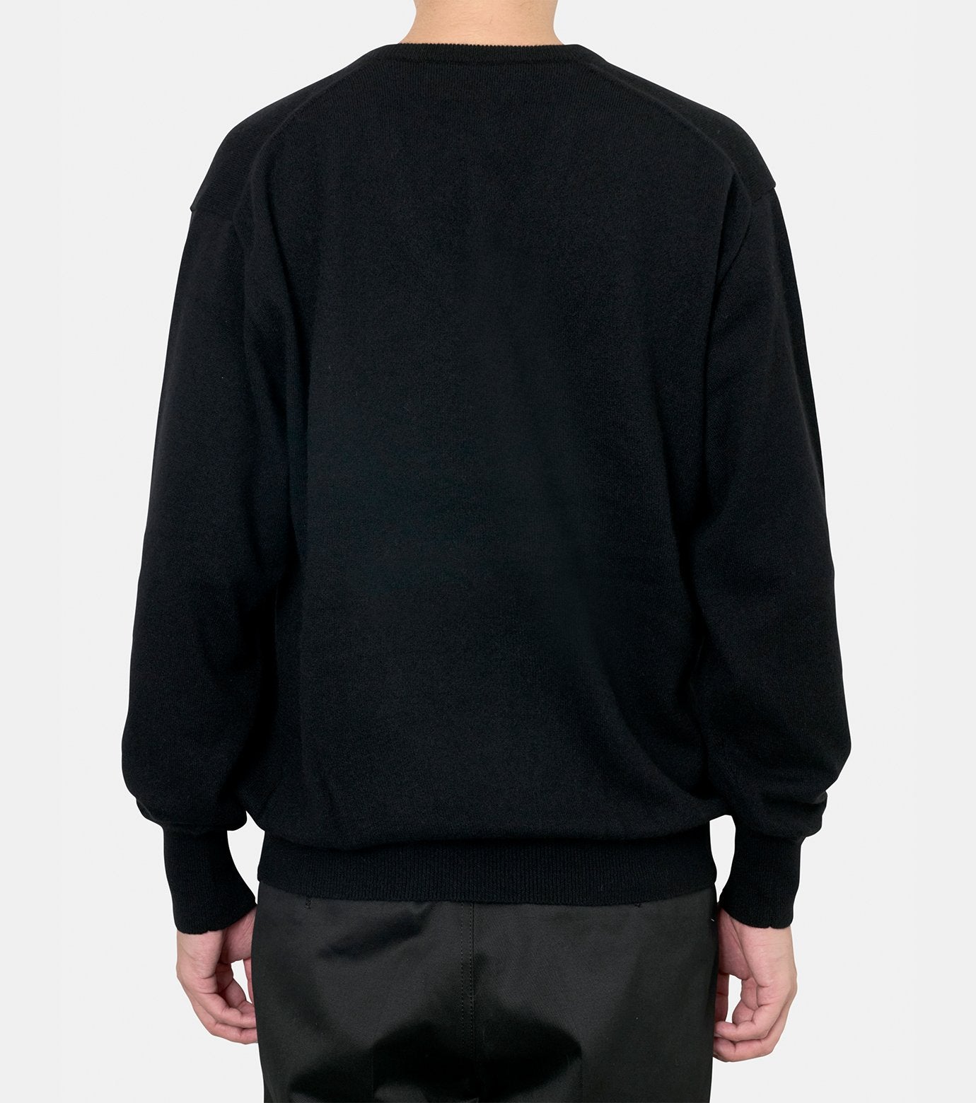 PURE CASHMERE KNIT V NECK LS