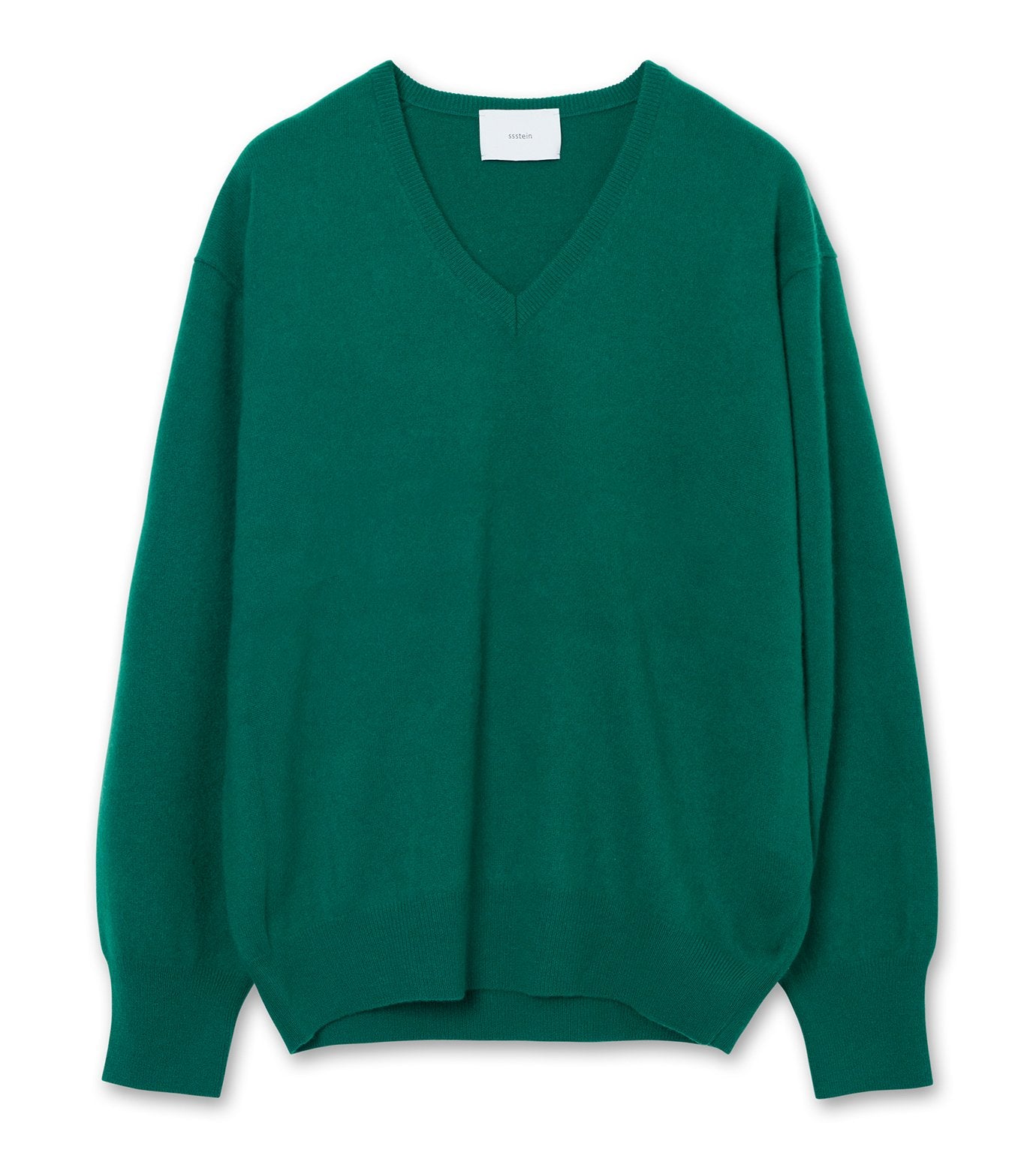PURE CASHMERE KNIT V NECK LS
