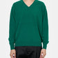 PURE CASHMERE KNIT V NECK LS