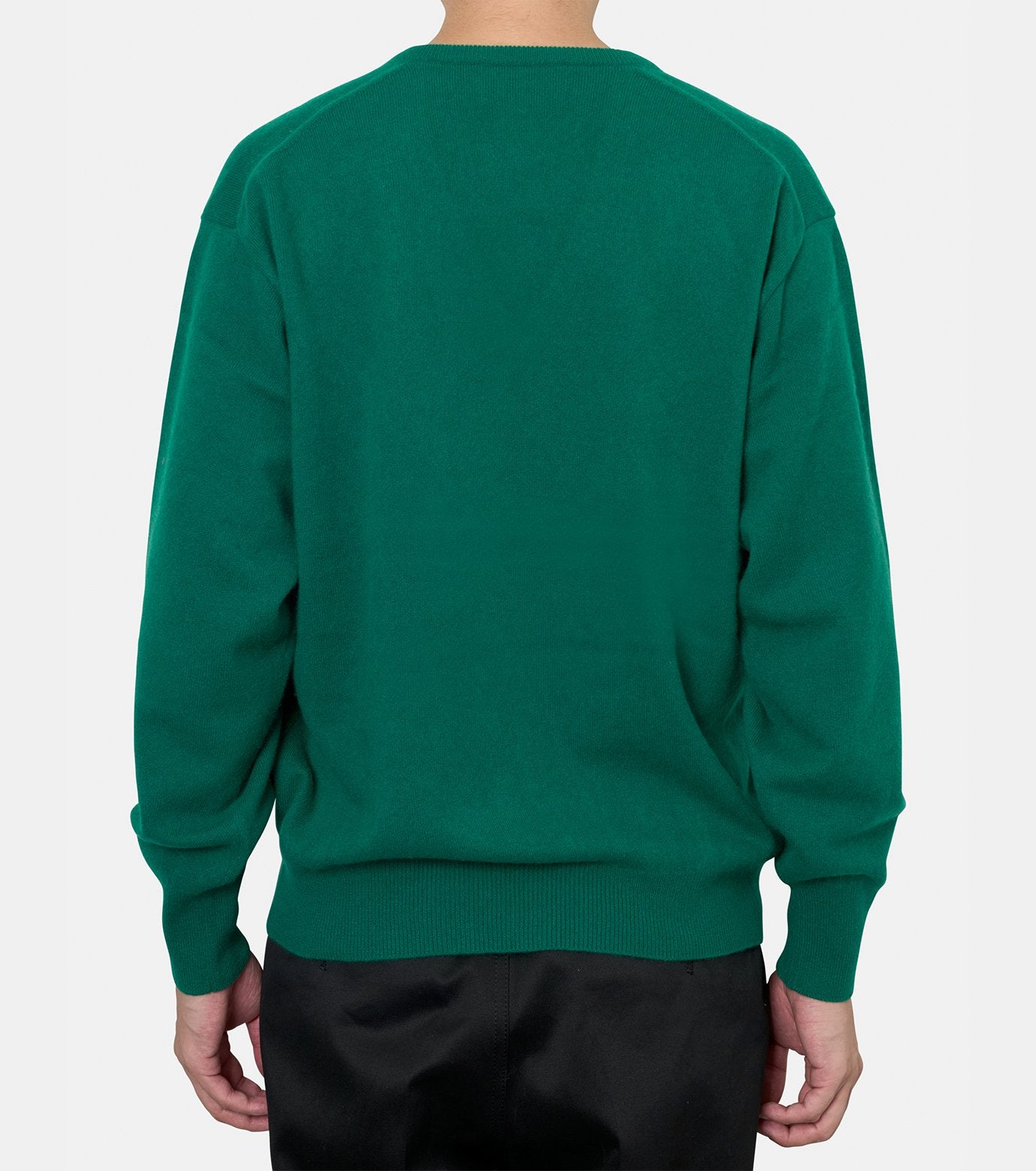 PURE CASHMERE KNIT V NECK LS