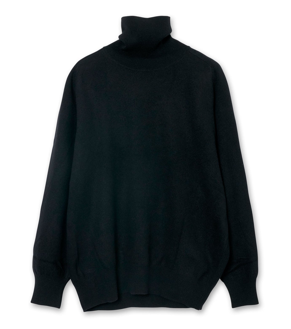 EXTRA FINE WOOL KNIT TURTLE NECK LS