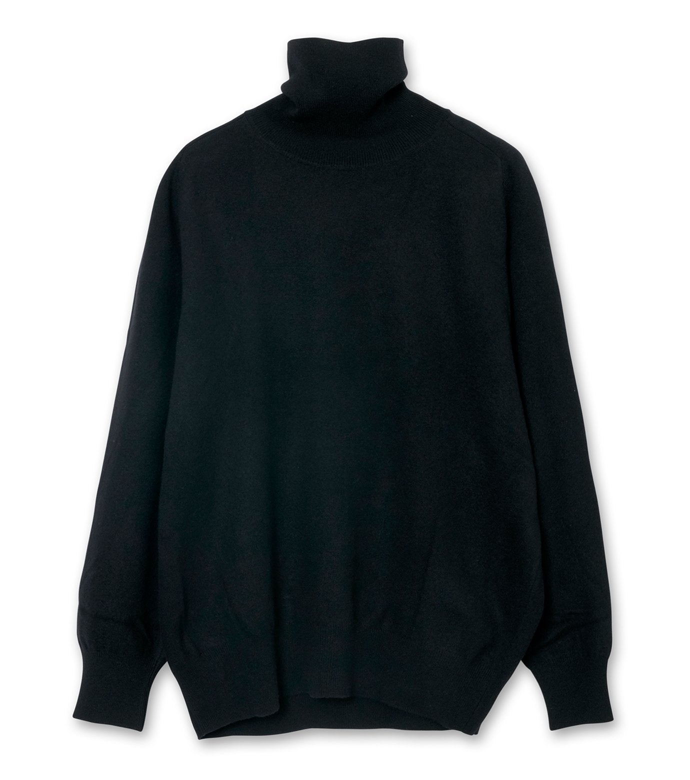 EXTRA FINE WOOL KNIT TURTLE NECK LS