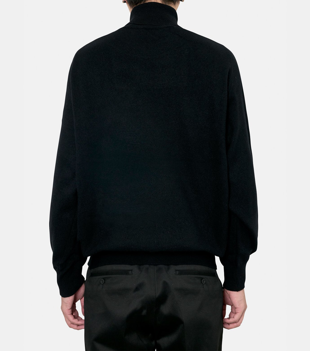 EXTRA FINE WOOL KNIT TURTLE NECK LS