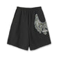 BLACK CROSS NECKLACE SWEAT SHORTS