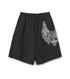 BLACK CROSS NECKLACE SWEAT SHORTS