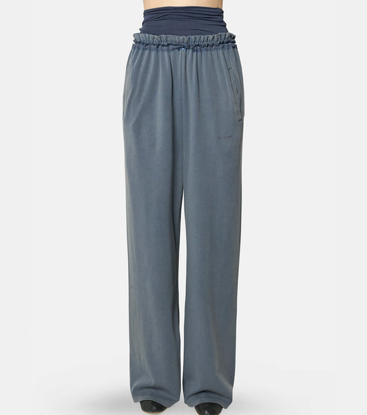 BLUE WOMENS WASHED LAYERED LOUNGE PA