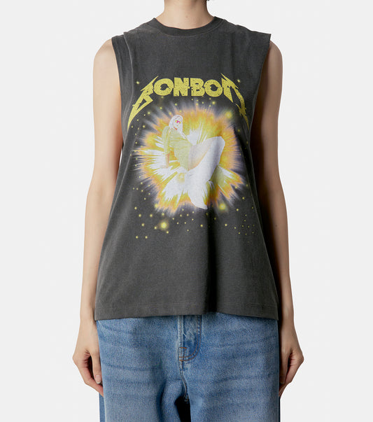 Graphic Sleeveless T-shirt