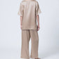 Silk Satin Pullover Pink Beige