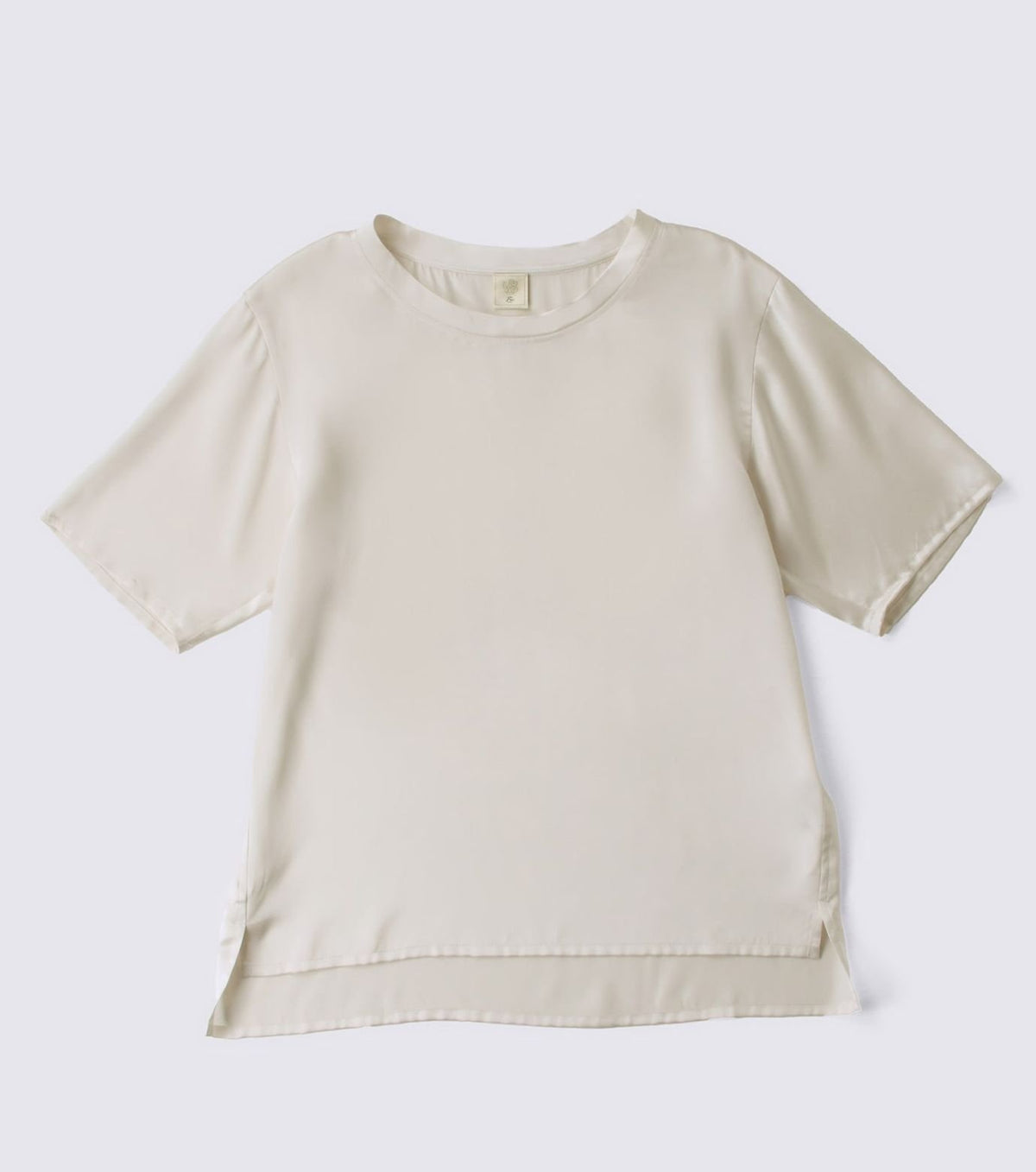 Silk Satin Pullover Perl White