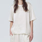 Silk Satin Pullover Perl White