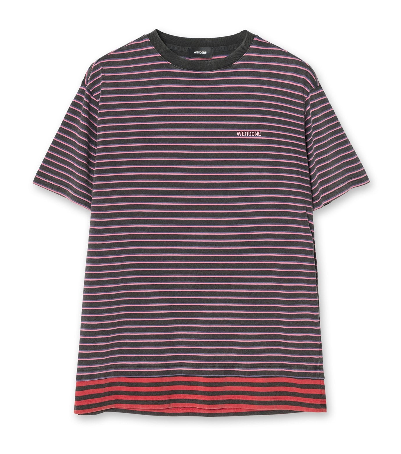 PINK STRIPE LAYERED T-SHIRT