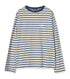 NAVY PEARL STRIPE LONG-SLEEVED T-SHI