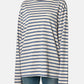 NAVY PEARL STRIPE LONG-SLEEVED T-SHI