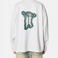 WHITE COLORFUL TEDDY PRINT LONG-SLEE