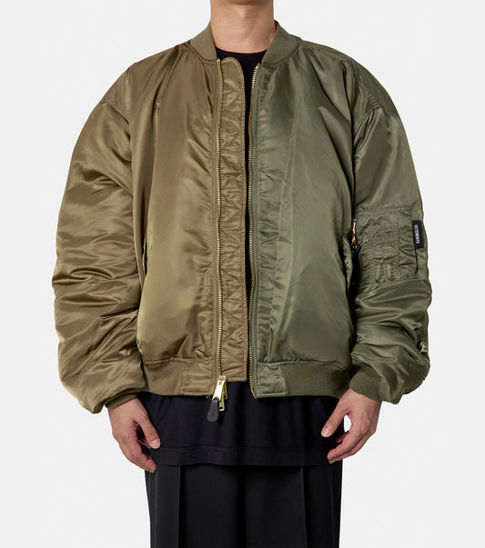 DOUBLE ZIP BOMBER JACKET