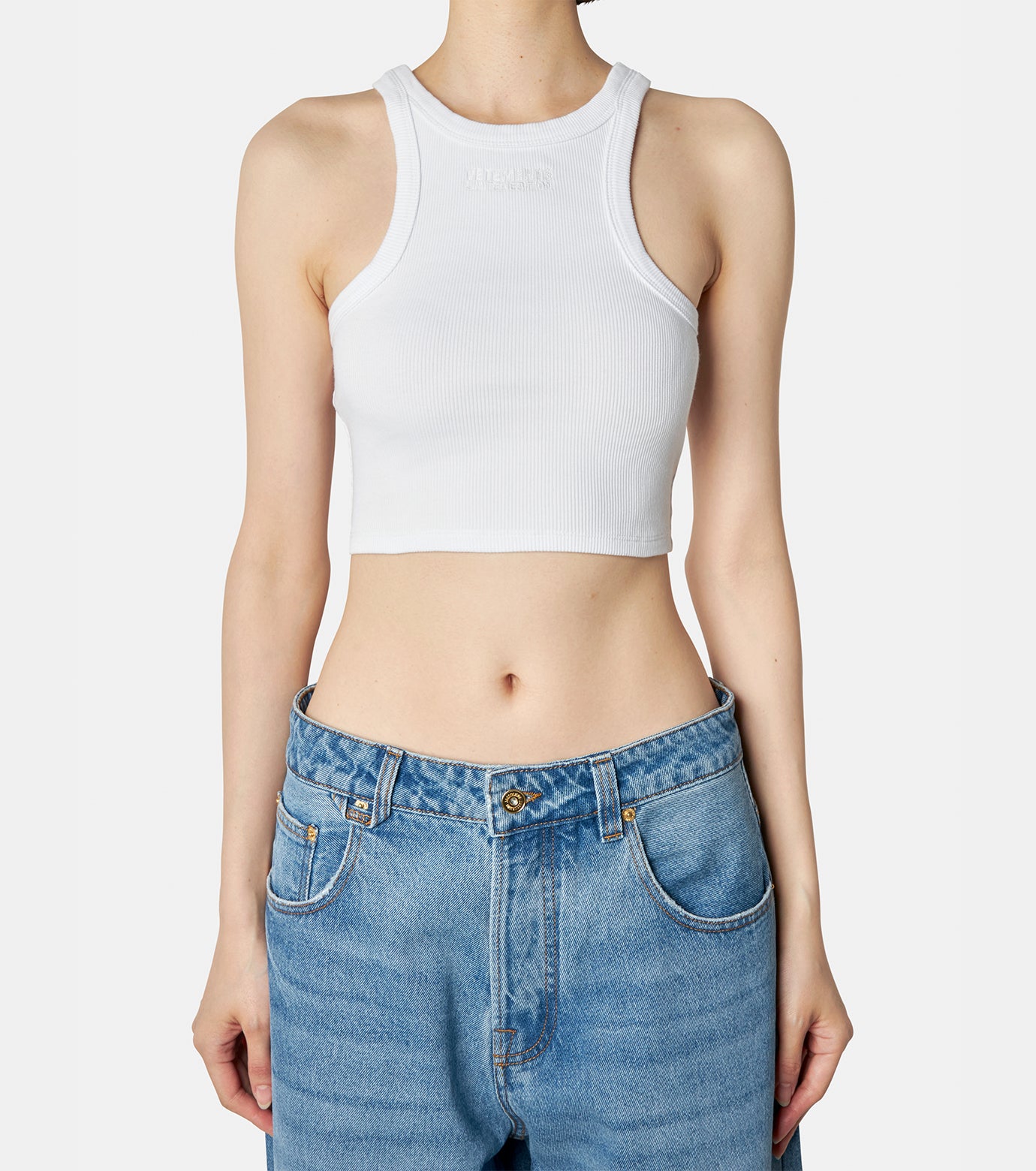 Cropped Racing Tank Top