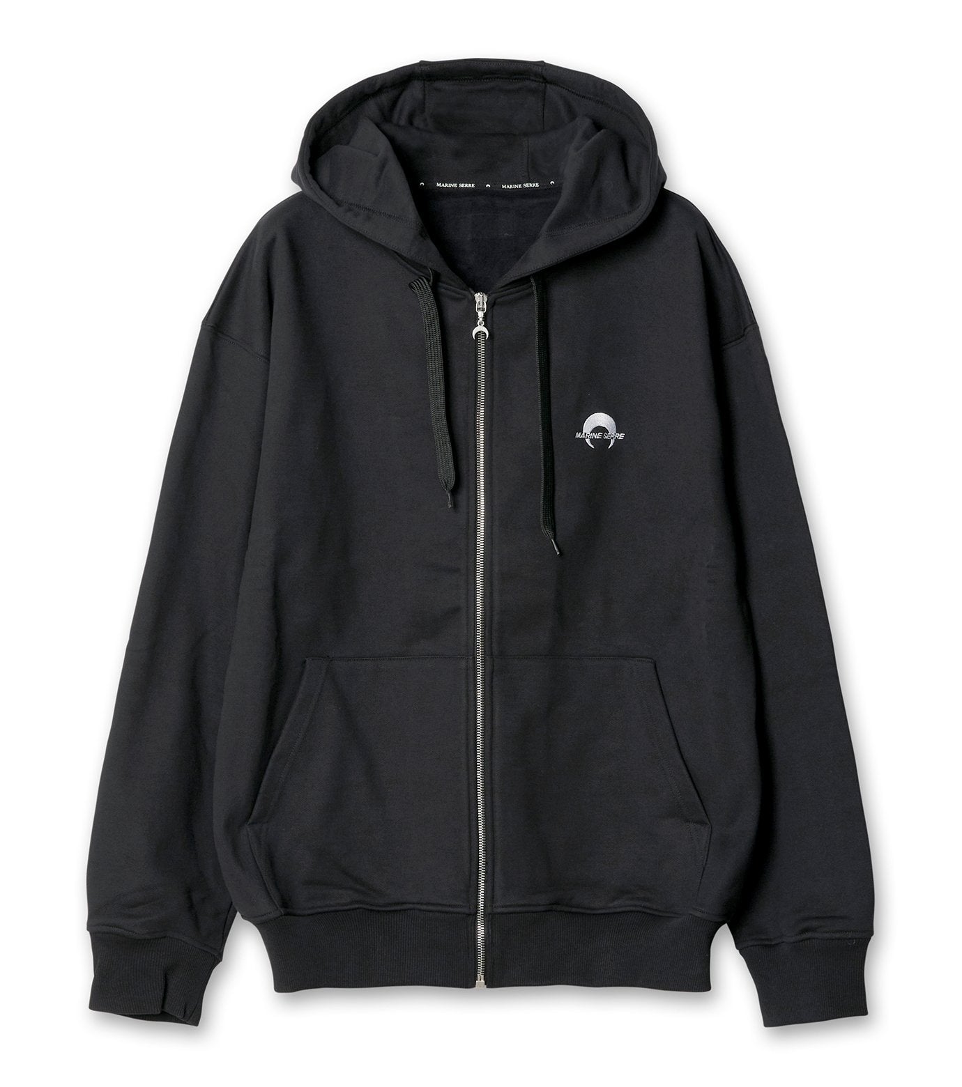 MOON LOGO FLEECE ZIPPED HOODIE