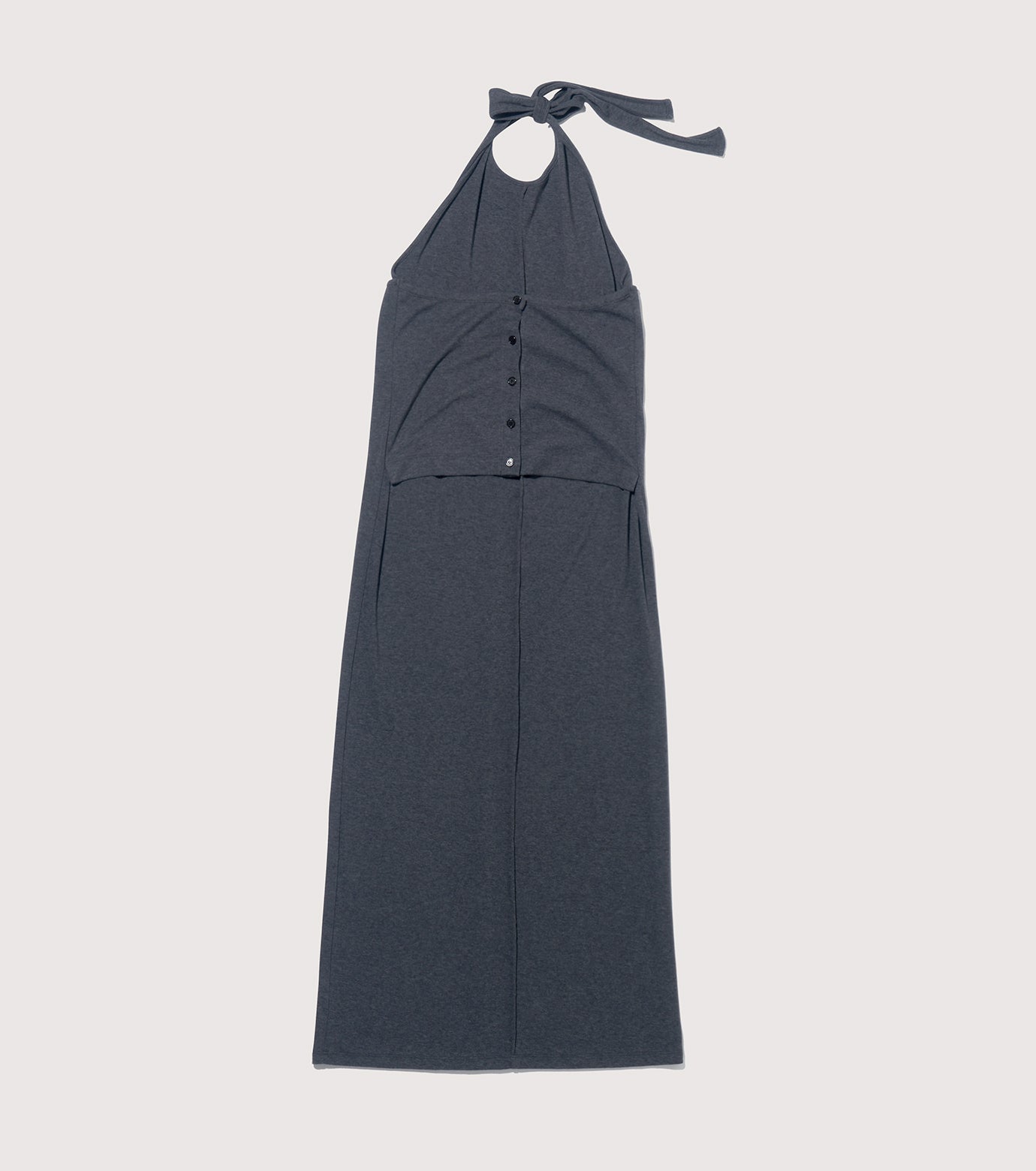 Halter-neck Long Jersey Dress