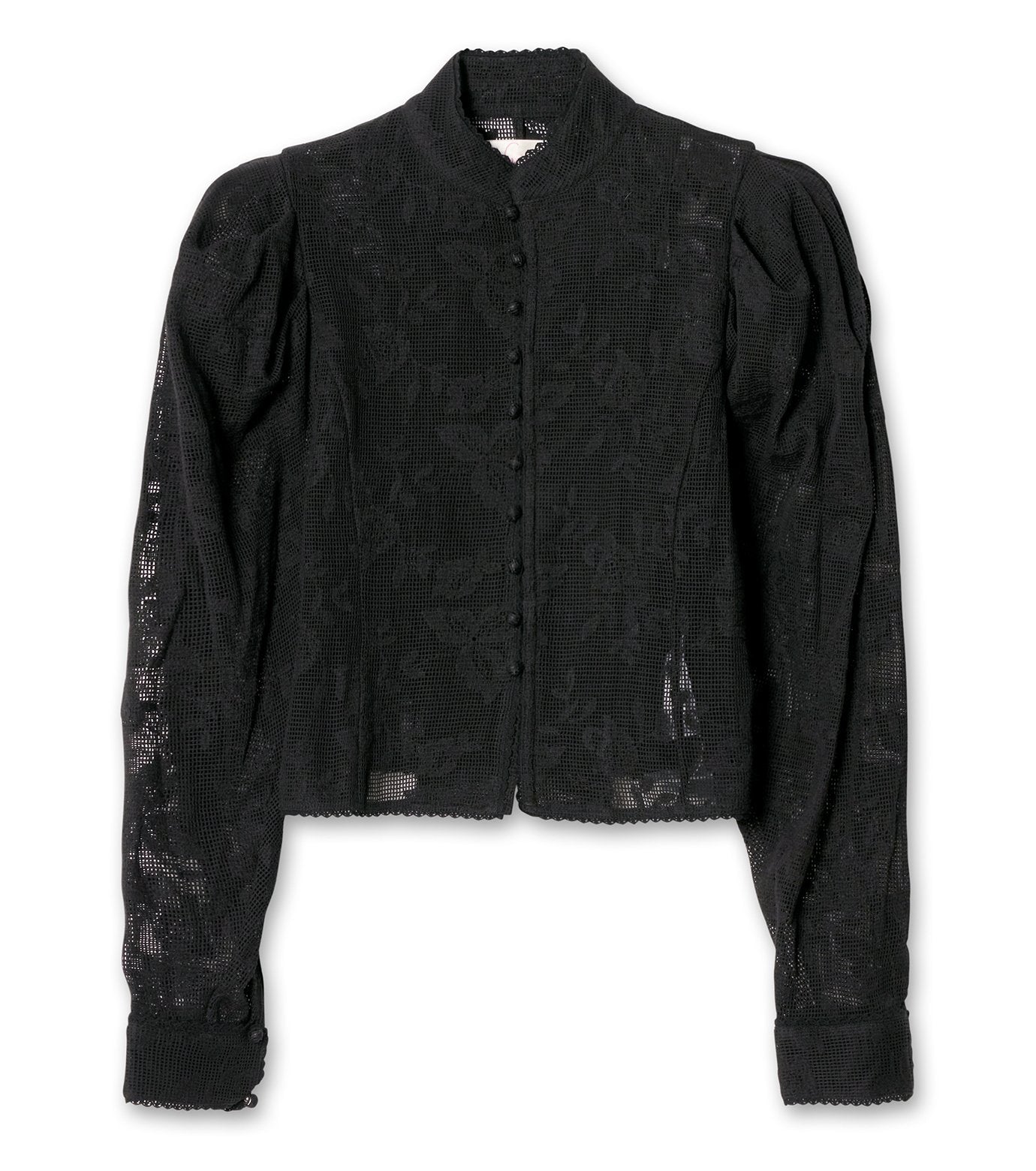 Emb Lace Col Montant Top