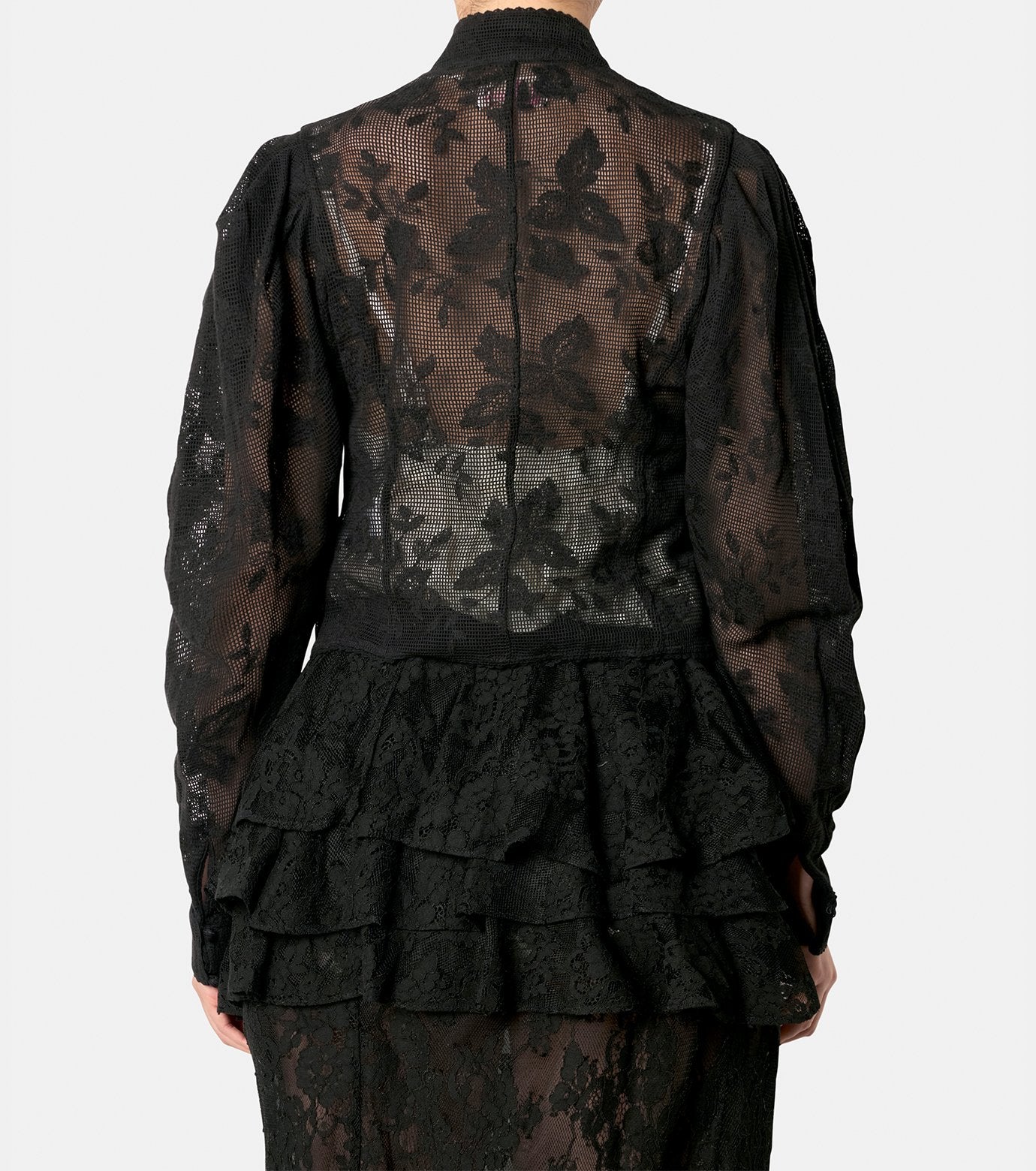 Emb Lace Col Montant Top