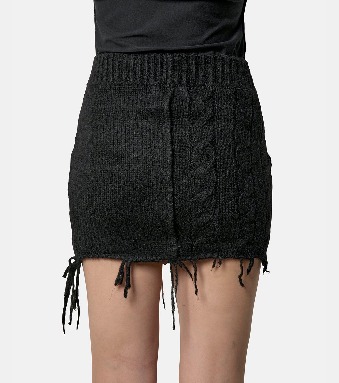 Split Cardigan Mini Skirt