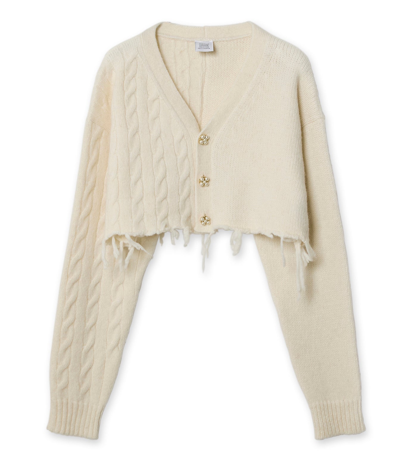 Split Cropped Cardigan