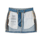 Inside-Out Denim Mini Skirt