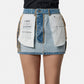 Inside-Out Denim Mini Skirt