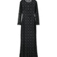 Moonogram Mesh Flock Long Dress