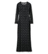 Moonogram Mesh Flock Long Dress