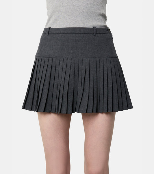 Regenerated Pleated Skirt