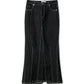 Moon Laser Denim Long Skirt