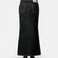 Moon Laser Denim Long Skirt