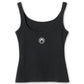 Moon Logo Ribbed Jersey Crop Tank To