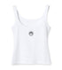 Moon Logo Ribbed Jersey Crop Tank To