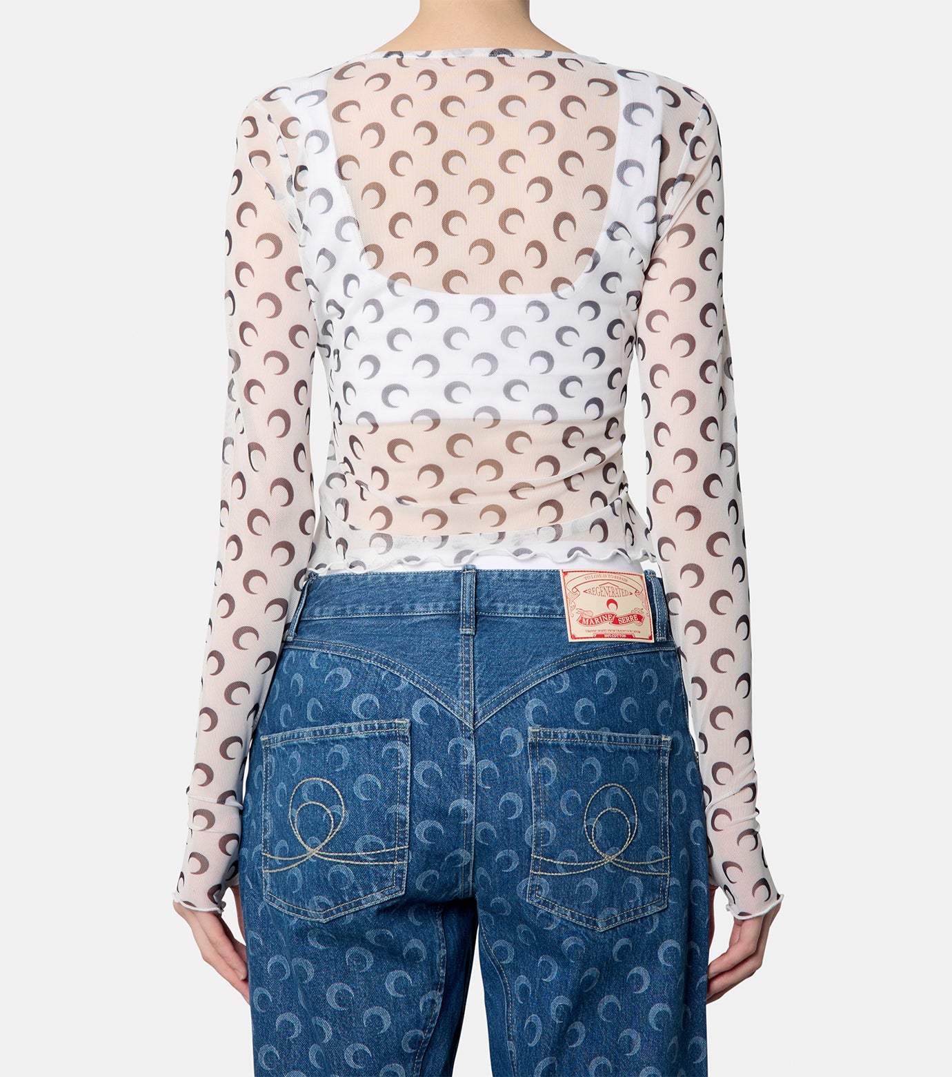 Moon Mesh Cropped Top