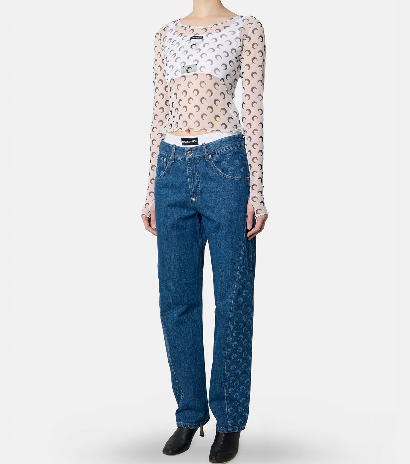 Moon Mesh Cropped Top