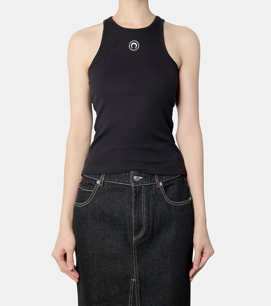 Moon Logo Ribbed Tank Top