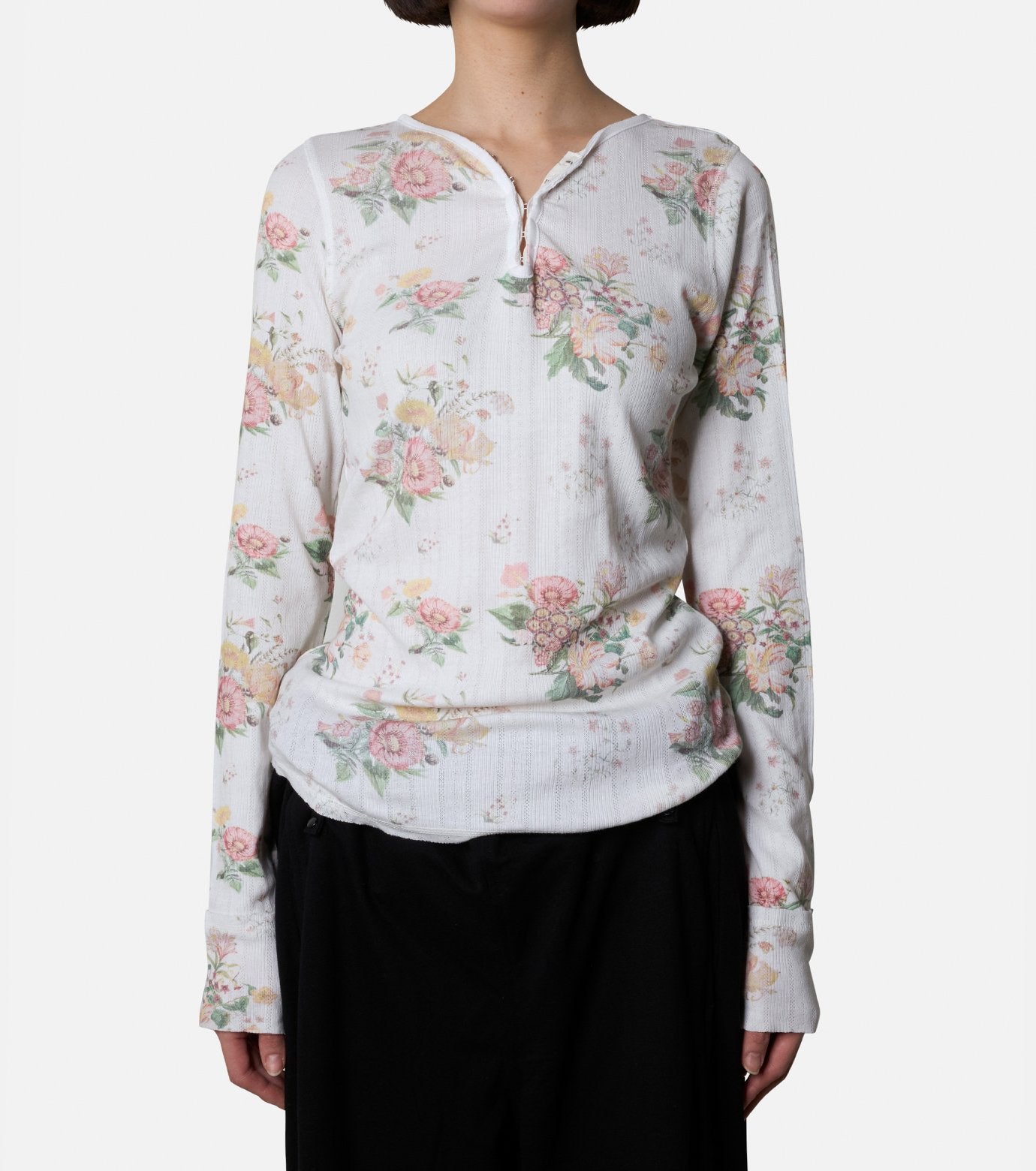 Floral Hook Henley LS