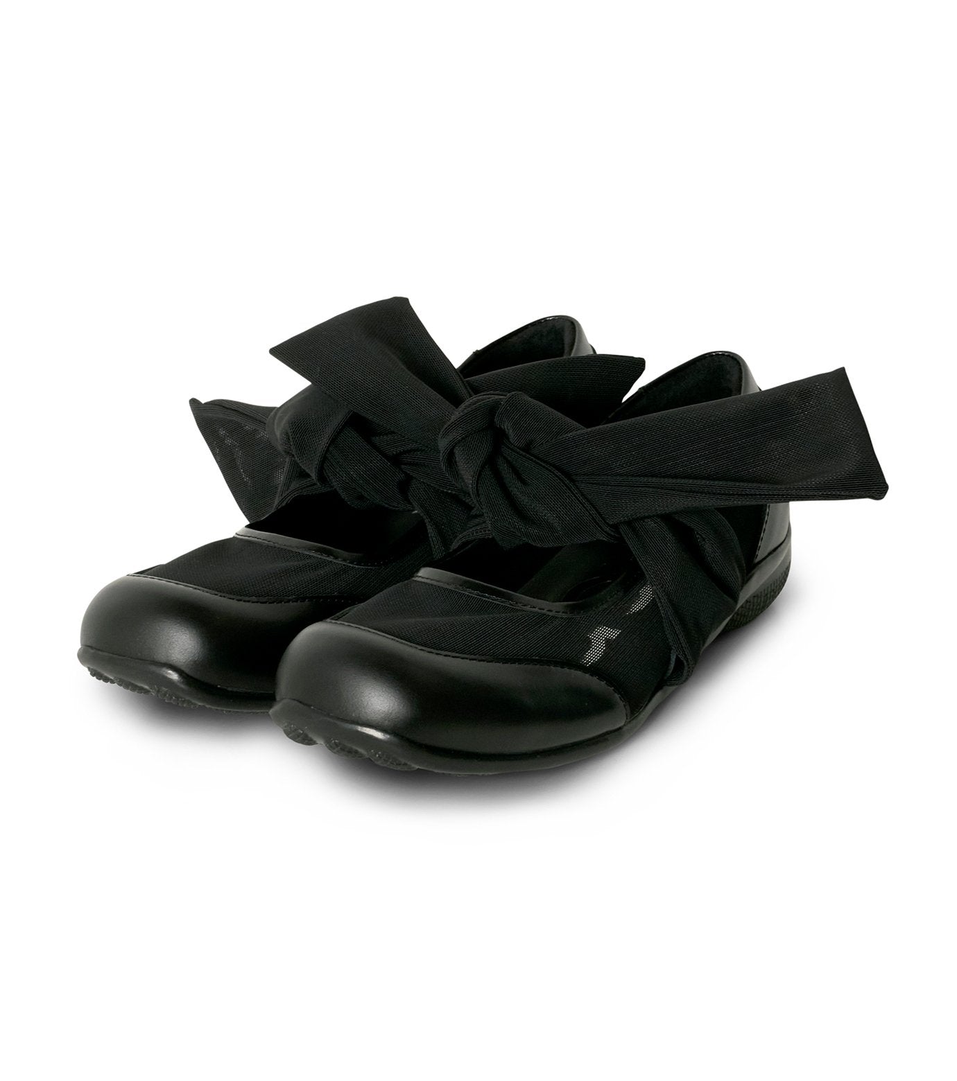 Mesh Ribbon Ballet Flats