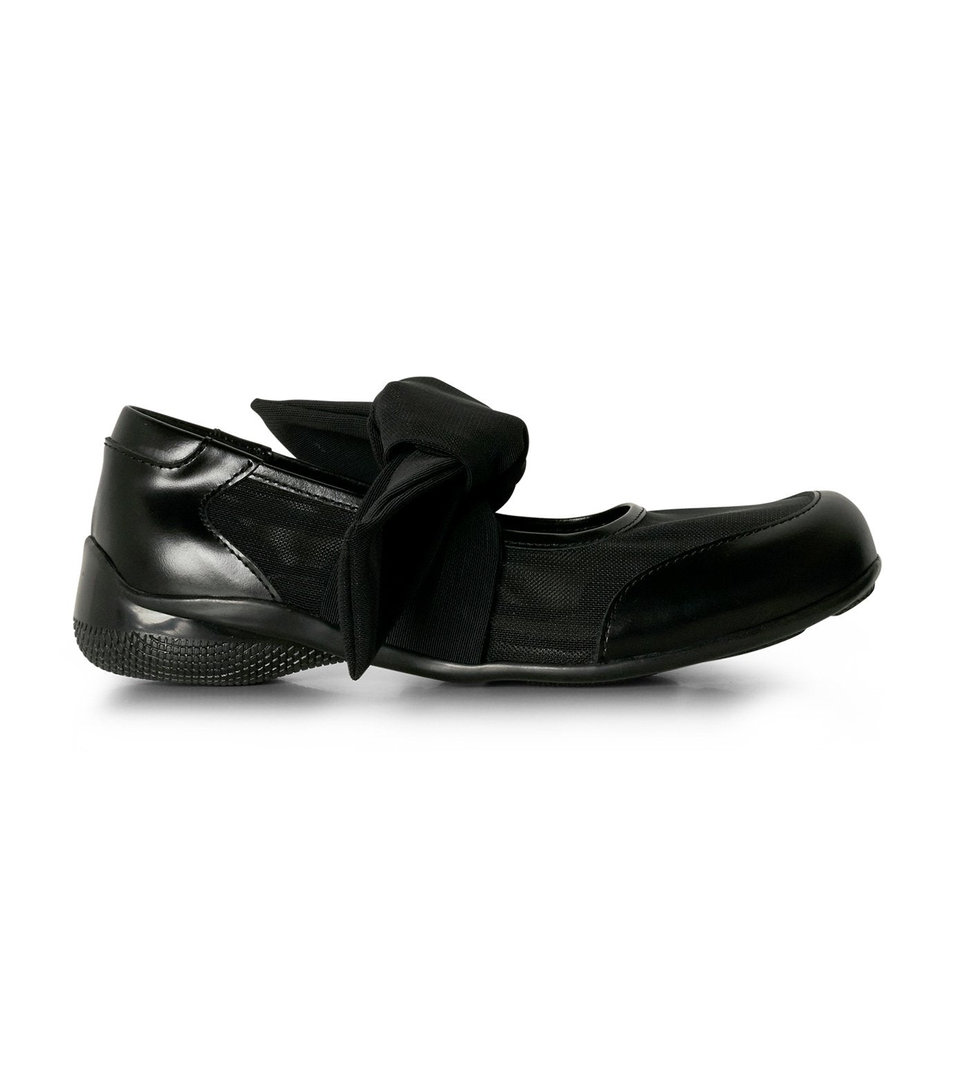 Mesh Ribbon Ballet Flats
